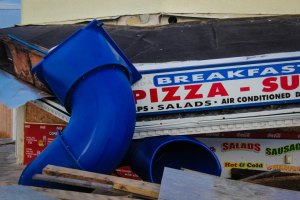 The slide from the playground...across the street.