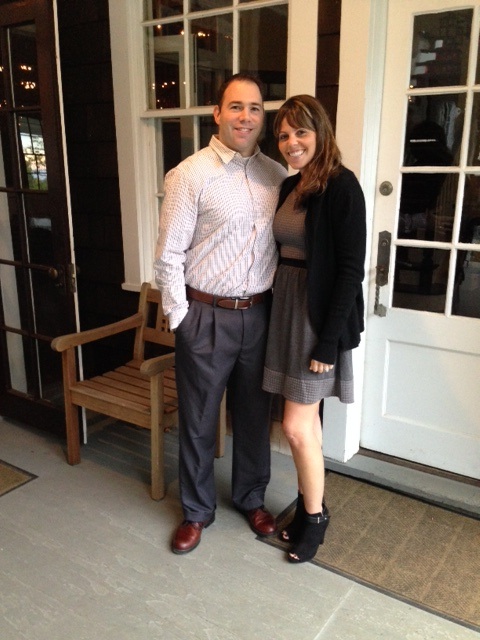 The hubby and I. (Booties from Target!)